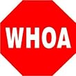 WHOA western cowboy STOP ranch farm sign