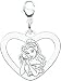Sterling Silver Disney Princess Belle Heart Lobster Clasp Charm