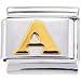 GOLD PUFFY Letter A Italian Charm