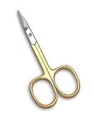 Princess Care Solo Half Gold Straight Tip Nail Manicure Pedicure Cuticle Scissors