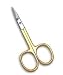 Solo Half Gold Straight Tip Manicure Cuticle Scissors.