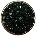 Snap Charming Emerald Green Crystal Interchangeable Jewelry Snap Button Accessory