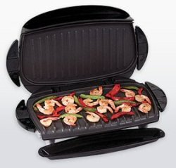 George Foreman Next Grilleration 4-Burger Grills w&#1110th Removable Plates Black