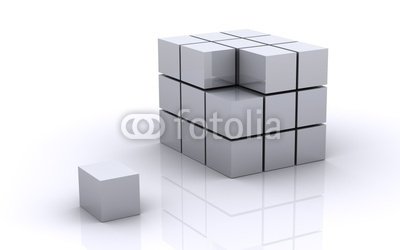 Wallmonkeys Peel and Stick Wall Decals - Cube - 24