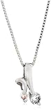 ネックレス K18WG ホワイトゴールド ダイヤ0.050ct 鑑別カード付 脇石ピンクダイヤ0.010ct PN16-00002-K