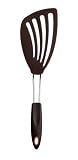 Mario Batali The Italian Kitchen Collection Soft Grip Slotted Fish Turner, Espresso