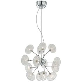 Possini Euro String of Glass Ovals Halogen Pendant Light