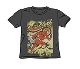 The Flash Just Passing Through Youth S/S T-shirt in Charcoal by DC Comics