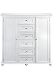 Hampton Bay Cabinet W/wood Dr 54w 6-drawer White