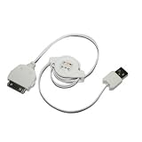 Retractable White iPad Sync & Charge USB Cable