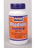 NOW Foods Rhodiola Rhodiola Rosea, 60 Capsules / 500mg (Pack of 2)