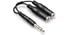 Hosa YPP118 1/4 TRS To Dual 1/4 TRS Female Y Cable