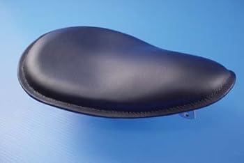 Motorcycle Velocipede Black Leather Solo Seat