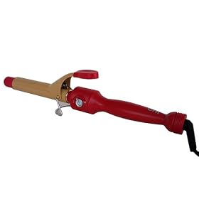 Chi 1" Turbo Ceramic Round Curling Iron - Red/ Gold