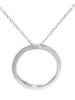 Sterling Silver 25mm Polished Circle Pendant with Link Chain