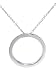 Sterling Silver 25mm Polished Circle Pendant with Link Chain