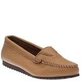 Ladies Minnetonka Deerskin Mocassins, #42 Mocha Deerskin by Minnetonka
