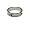 316L stainless steel ring with matte polish and laser cut design - Skull with horns - 6mm width (Size 9)