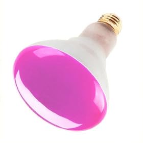 Incandescent Flood Light Bulb, BR30, 65 Watt, 130 Volts, Dawn Pink