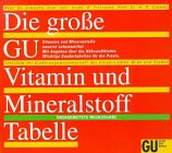 Die gro&szlig;e GU Vitamin- und Mineralstoff - Tabelle - Ibrahim Elmadfa, Doris Fritzsche, Hans-Diedrich Cremer