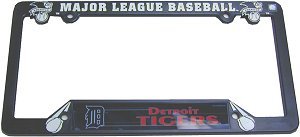 Detroit Tigers MLB Black License Plate Frame