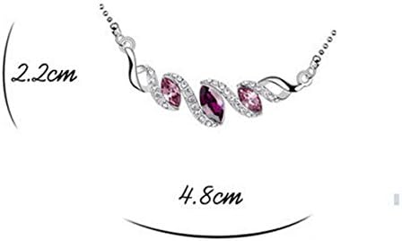 Round 101 Women AAA Cubic Zirconia Bling Jewelry Crystal Pendant Necklace (C2)