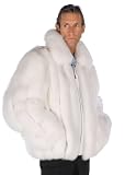 Mens Fur Fox Jacket - Natural White Fox