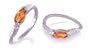 Marquise Cut Citrine Ring Sterling Silver