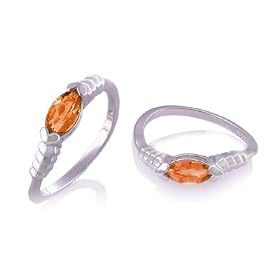 Buy Marquise Cut Citrine Ring Sterling Silver by Peora