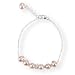Six Degrees Cultured Pearl Silver Bracelet, Peach Pink