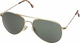 American Optics: Gold Frame Smoke Lenses - 58mm GI Air Force Pilots Sunglasses - w Case by 