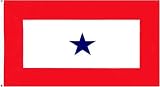 Blue 1 Star Service Son In Service MILITARY Flag - 3 foot by 5 foot Polyester (NEW)