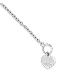 Sterling Silver Childs Heart Bracelet