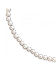 14k Yellow Gold 6.5-7mm White Akoya Saltwater Cultured Pearl Bracelet