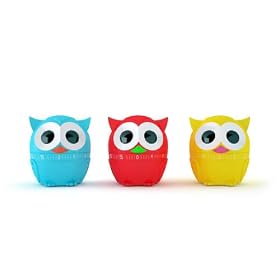 Owlet Retro Owl Kitchen Timer-Assorted Colors
