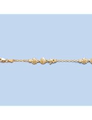 Gold Nautical Braclt Bracelet Starfish,scallop & Sanddollar Bismark Bracelet (2