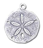 Solid Sterling Silver Sand Dollar Nautical Charm (2.2g) Approximately 3/4 Wide