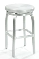 Melanie Counter Stoolool Swivel Brushed Aluminm