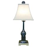 Clear Navy and Chrome Table Lamp - 29