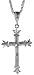 Sterling Silver 2 5/16 (59 mm) Diamond Cut Cross Pendant