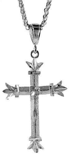 3122VE8X8NL Sterling Silver 2 5/16 59 mm Diamond Cut