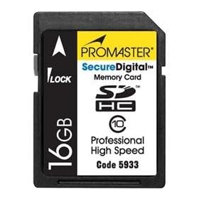 Promaster High Speed SDHC Secure Digital Memory Card - 16GB - Class 10
