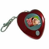 Digital Photo/Picture Frame Heart Key Chain Red 1.1" LCD Photo Viewer Up To 196 Pictures
