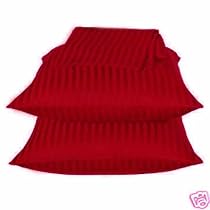 MARRIKAS 300TC Egyptian Cotton PillowCase Pair (2) KING RED STRIPE