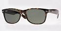 RAY BAN 2132 NEW WAYFARER 902L TORTOISE PLASTIC SUNGLASSES