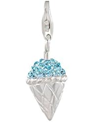 SilveRado (tm) VRB314-3 Verado Bling Creme Glacee Blue Pandora Compatible Bead / Charm