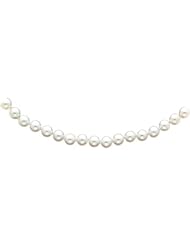 14K Gold 6.5mm White Cultured Round Pearl Strand 18"