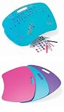 Decorate Your Own Wooden Lap Desk with Plush Pillow, Turquoise