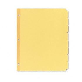 Write-On Plain Tab Dividers, 8-Tab, Letter, Buff, 24 Sets/Box