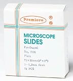 Precleaned Slides; Clear; With bevel-ground edges; 75 x 25mm; Thickness: 0.97 to 1.07mm